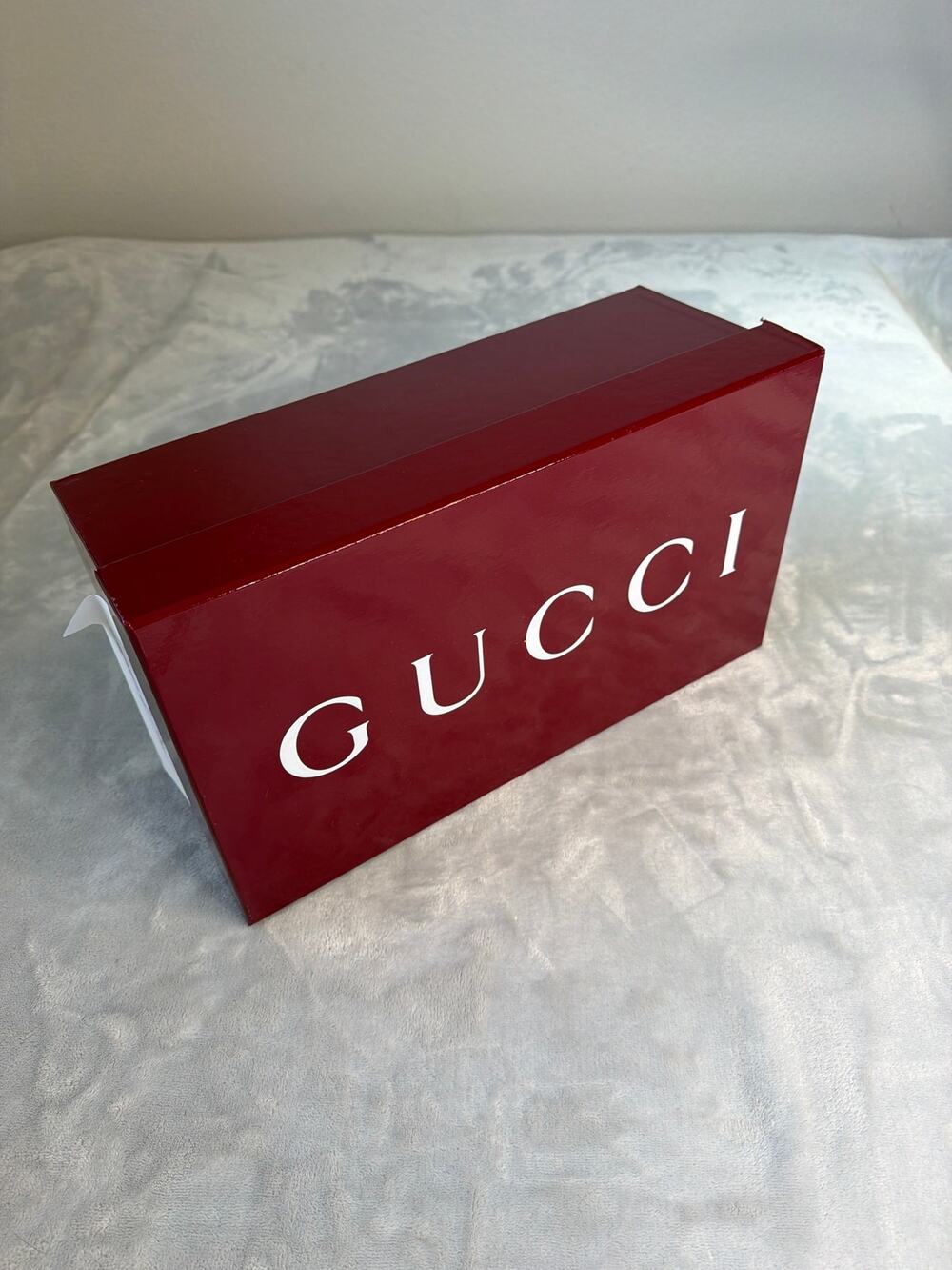 Gucci Rosso Ancora Glossy Red Empty Shoe Box Only Luxury Gift Storage